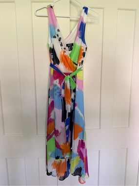 DKNY Rainbow Chiffon Dress- NWOT